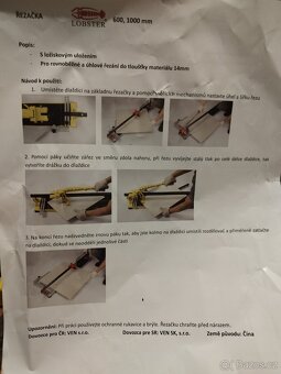 Řezačka obkladů a dlažeb - 3