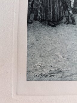 Umělecký list s tiskem+Dvojstránka časopis,císařFJ - 3