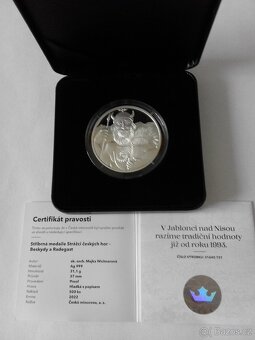 Sada 5 ks stříbrných medailí Strážci českých hor. - 3