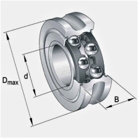 Kladka ložisková LFR5204-16KDD(=LFR5204-16-2Z) INA Německo - 3