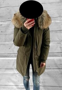 Zimní khaki parka CALVIN KLEIN vel. S/M - 3