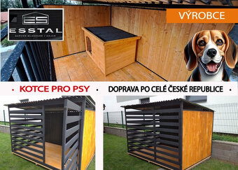 Voliéra –Kotec pro psa 3×2 m , vodorovné uzavřené profily. - 3