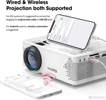LED WiFi Projektor VicTsing 1080P - 3