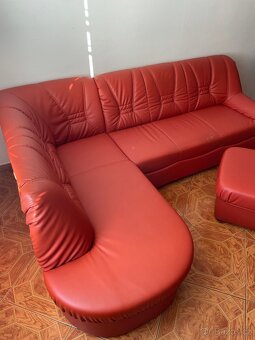 Rozkládací sedačka + taburet - 3