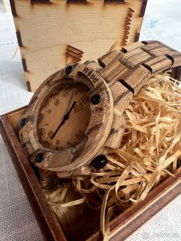 Dřevěné hodinky typ LINE - nové - 3