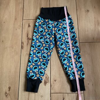 Nové- handmade zimní soft kalhoty- 98 (d.70cm) - 3