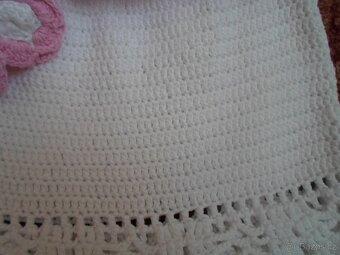 Bílá krajková háčkovaná sukně sukýnka - 104, 110 - 3