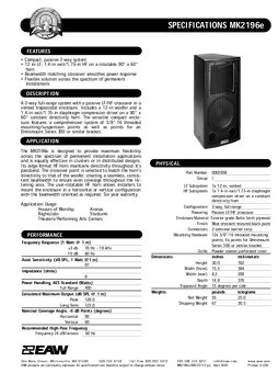 EAW MK2196e – Profesionální 2pásmové reproboxy - 3