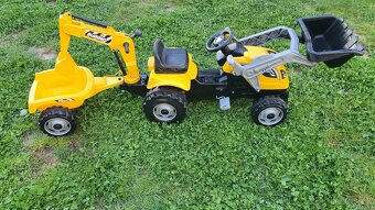 Smoby Šlapací traktor Builder Max s bagrem a vozíkem - 3