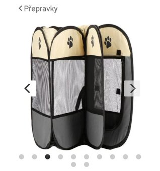 Nová, lehce přenosná ohrádka na psy nebo kočky, velikost L - 3