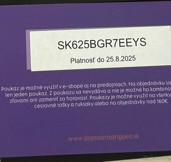 Daruji 70eur/1720czk Dajana Rodriguez dárkové poukazy - 3