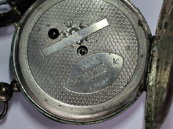 Stříbrné hodinky, funkční, 8 rubínů - 3