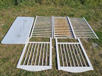 Dětská postýlka dřevěná bílá + matrace Aloe Vera - 3