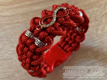 PARACORD náramek (17 cm) red - 3