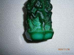 vázička - malachitové sklo - 3