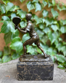 Bronzová socha soška Tenista tenis - Milo - 3