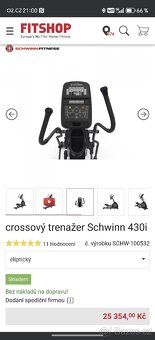 Crossovy trenazer orbitrek Schwinn 430 - 3