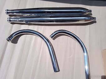 Nové výfuky + kolena pro motocykl Jawa 250/559, české - 3