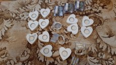Svatební dekorace - svíčky, svítící LED řetěz - 3