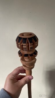 Ručně vyráběný dřevěný šlehač na kakao (Molinillo) - 3