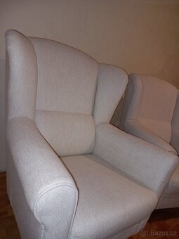 KLIPOS křeslo SS02 – bílá káva - 3