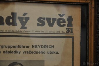 Originální noviny ze dne kdy zemřel Heydrich SS - 3