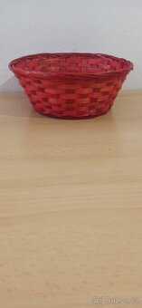 Proutěná ošatka kulatá s copánkem na pečivo. - 3
