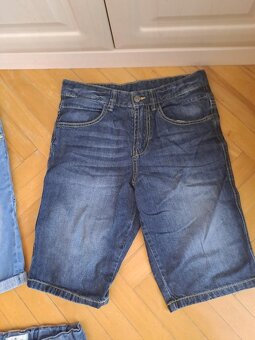 3x Značkové Džínové 3/4 kraťasy vel. 164 - 3