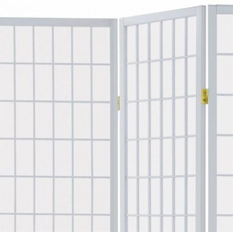 3 dílný paravan bílý z dřeva - 3