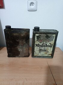 staré plechovky Mobiloil BB a Arctic - 3