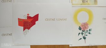 Retro diplomy( 8ks vše za 40,-)ROH. - 3