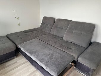 Rozkladaci gauc, polohovaci zada, rozkladaci vcetne taburetu - 3