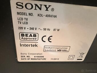 Prodám televizi 40" Sony KDL-40R474A - 3