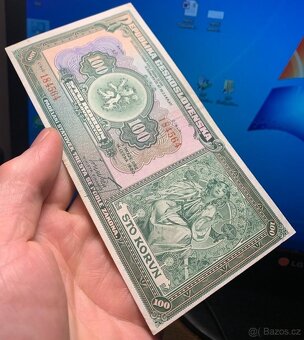 Staré bankovky 100 korun 1920 pěkný stav VZÁCNÁ - 3