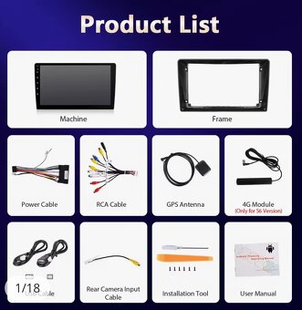 Android 2DIN rádio, GPS, Nové - 3