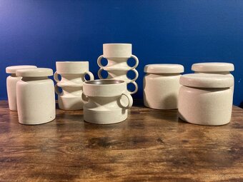 Retro 8dílná sada svícen a uložené dózy - 3