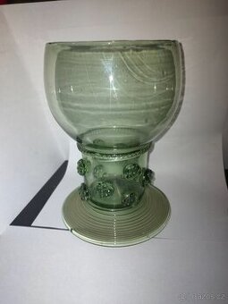 Zelené lesní sklo, - velká číše, pohár– Říman, - 3