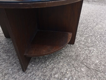 Konferenční kulatý stůl se sklem - použitý - 3