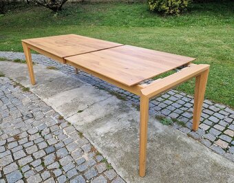 Nový rozkládací stůl dub masiv 90x140+100 cm - 3