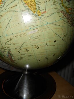 Starý těžký skleněný globus JRO MUNCHEN obvod 82cm - 3