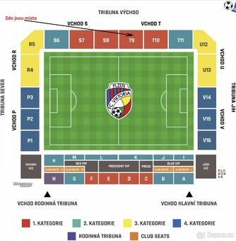 Vstupenky FC Viktoria Plzeň : FC Porto T9, řada 10 - 3
