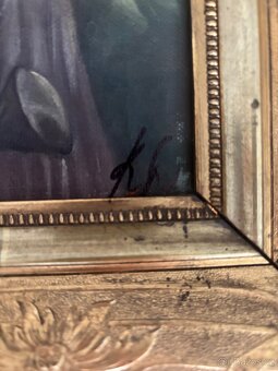 Obrazy starožitné krojované, olej plátno 35x43 - 3