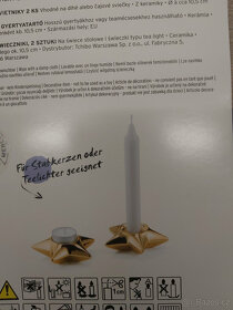 Svícny keramické zlaté - 3