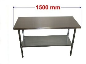 Pracovní nerezový stůl 150/70 cm se zadní hranou - 3