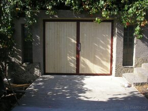 palubková garážová vrata 240x206cm rozložiteůlná záruben - 3