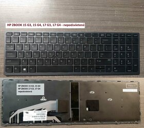 Klavesnice: HP 4530S, 4535S, 4730 CZ// HP Zbook 15 17 G3 G4 - 3