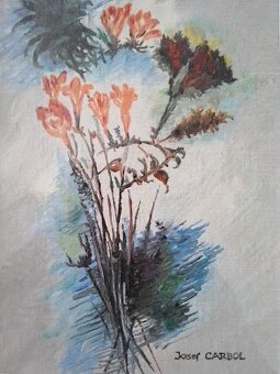 OBRAZ ORIGINAL MALBA HYACINTH či FREESIA - 3