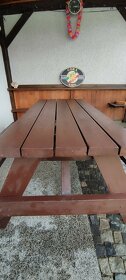 Zahradní nábytek - stůl s lavicemi (Masiv) - 3