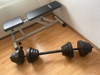 NOVÉ nakladačky 2x20kg + lavice sklopná - 3