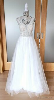 krásné nové svatební boho šaty vel xs-m - 3